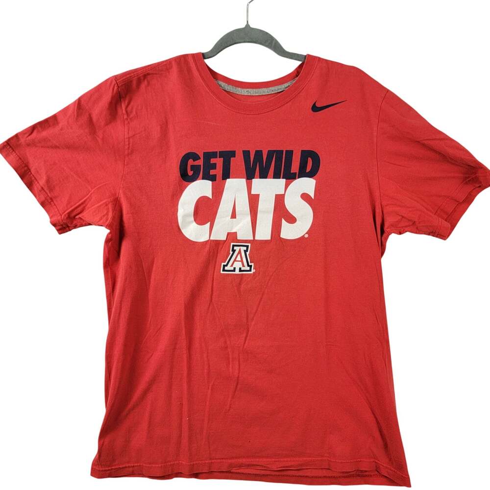 Nike Arizona Wildcats Get Wild Cats Tee Mens Large Red Regular Fit Short Sleeve